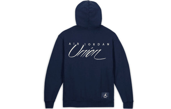 Толстовка Air Jordan Fleece Hoodie x Union 'Navy', синий — фото 2