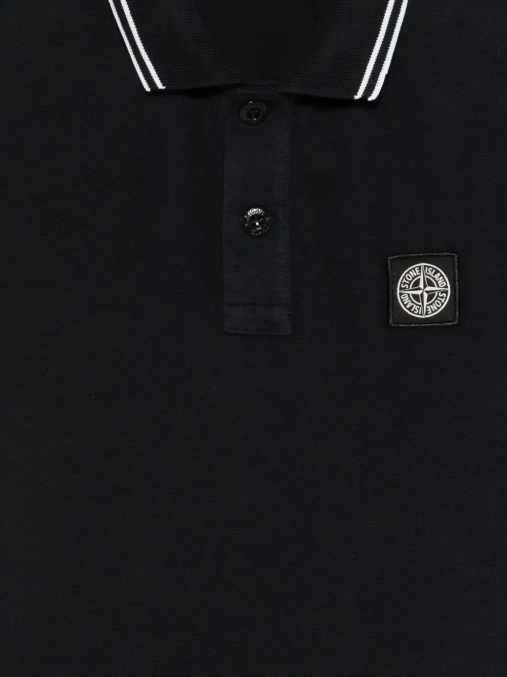 Рубашка поло с нашивкой-логотипом Stone Island Junior, черный — фото 3