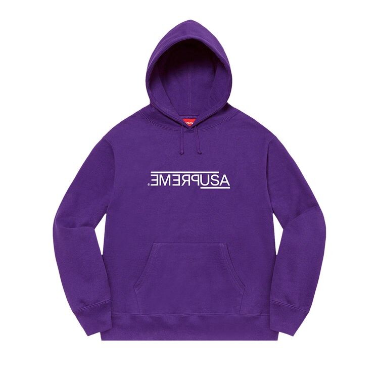 

Толстовка Supreme USA Hooded Sweatshirt Purple, фиолетовый