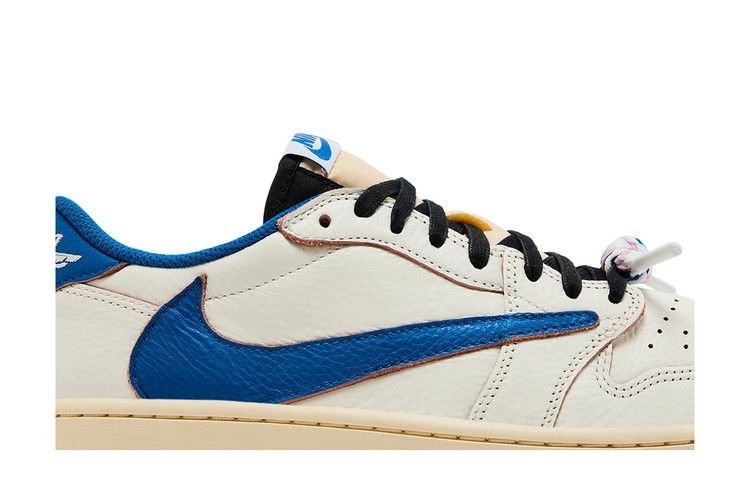 Кроссовки Air Jordan 1 Retro Low OG SP Sail Military Blue — фото 3