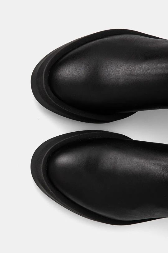 Сапоги женские Steve Madden Meave высокие из натуральной кожи, черный — фото 4