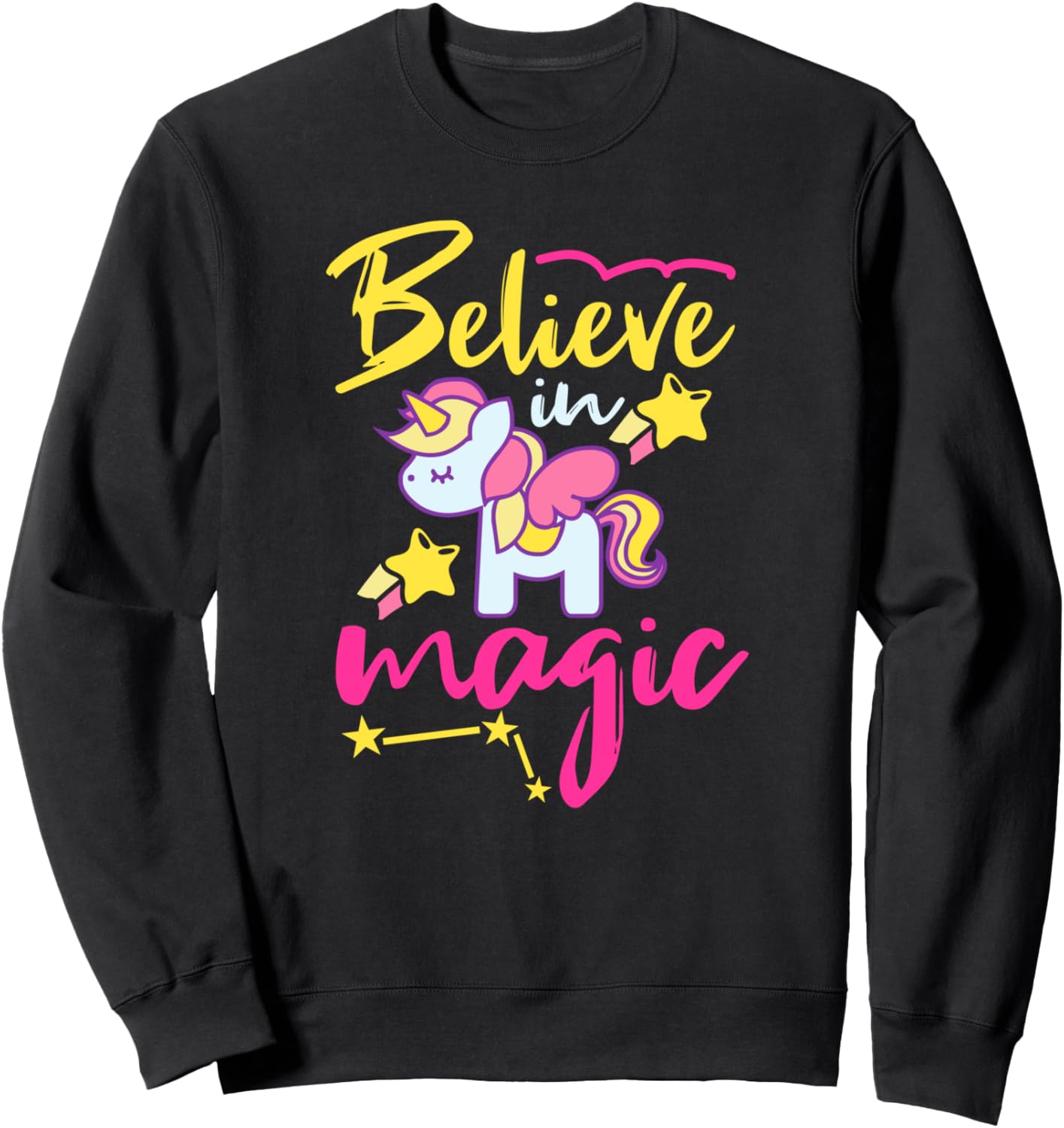 

Верь в магию - Забавная толстовка для любителей единорогов Believe In Magic Unicorn, черный