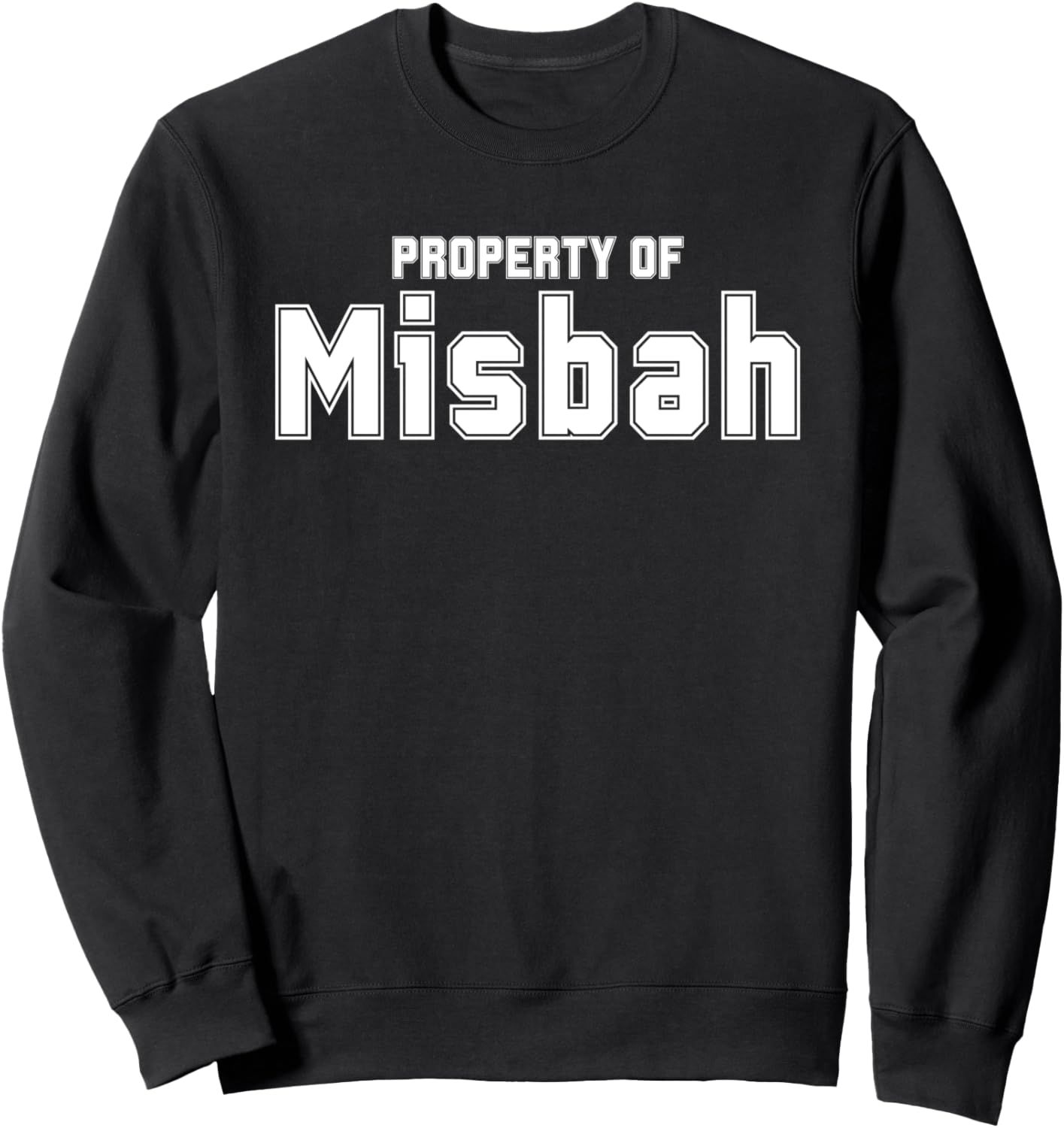 

Забавная толстовка с азиатским именем МИСБАХ для мусульман Funny Asian Name Gifts Property Of Co., черный