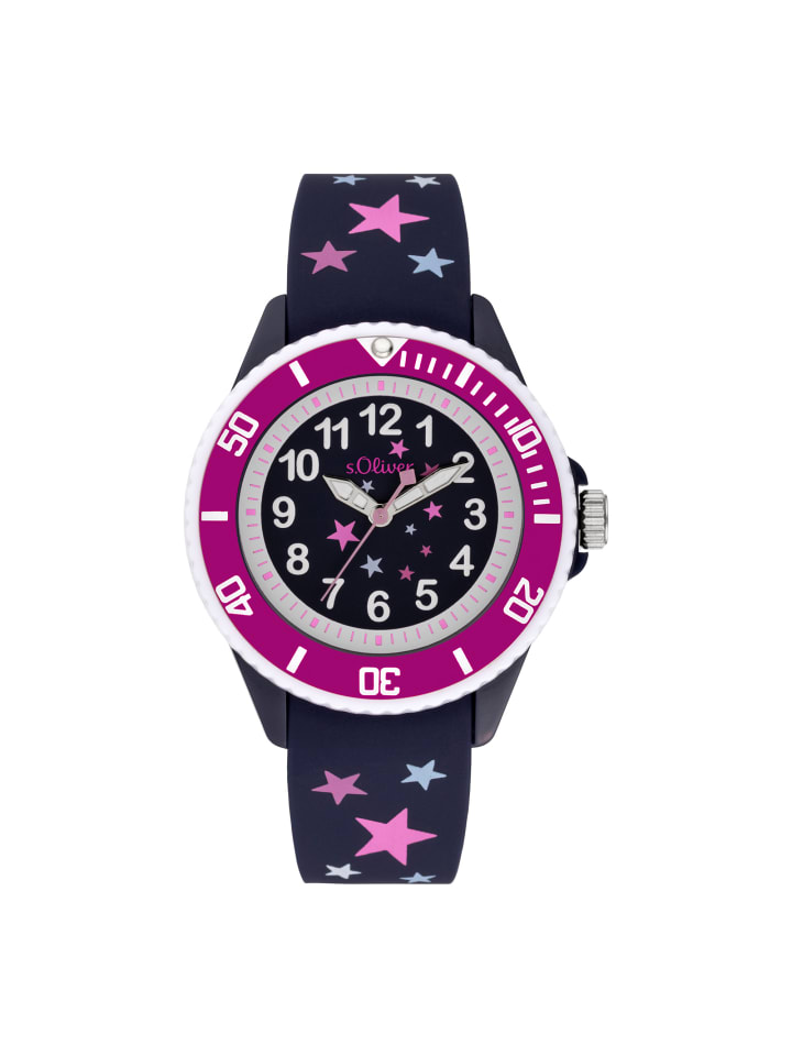 

s.Oliver Наручные часы с крутым разноцветным принтом в виде звезд