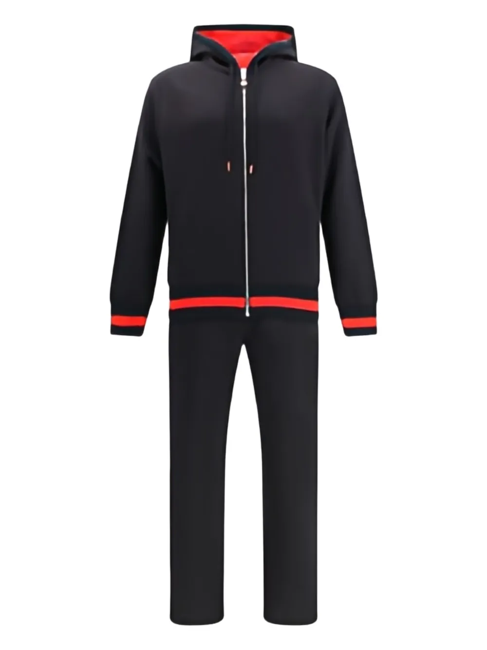 

Спортивный костюм с капюшоном на молнии Kiton, черный