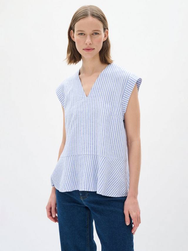 

Топ Rimone из льна с полосками InWear, Blue/Multi