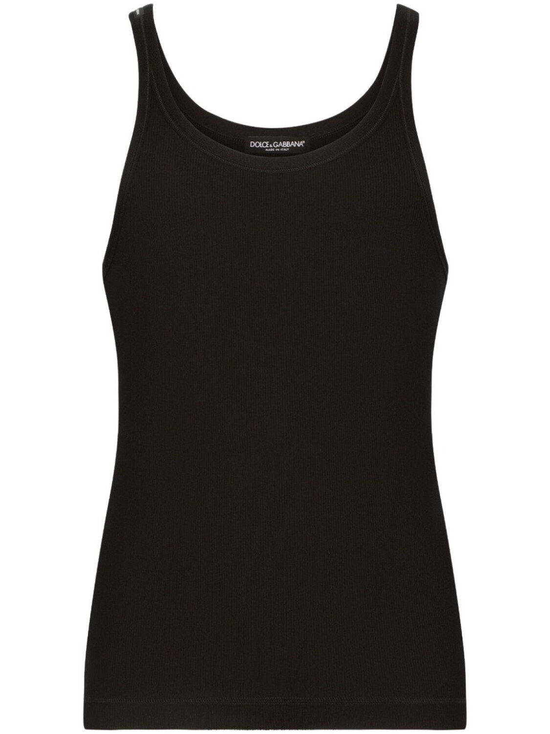 

Dolce & Gabbana топ в мелкий рубчик, черный