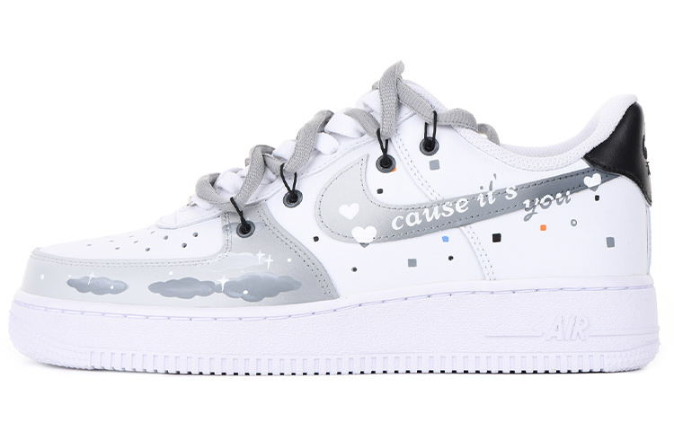 

Кроссовки для скейтбординга Air Force 1 мужские, низкие, серые/белые Nike, Белый, Кроссовки для скейтбординга Air Force 1 мужские, низкие, серые/белые Nike