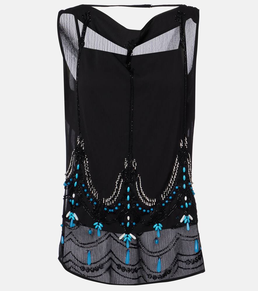 

Топ из джерси с бисером Xu Zhi, Black