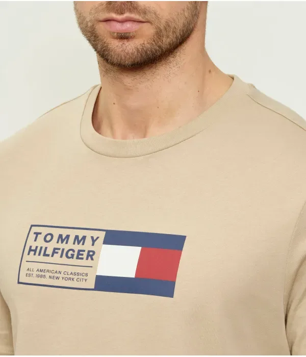 Футболка regular fit Tommy Hilfiger, бежевый — фото 4