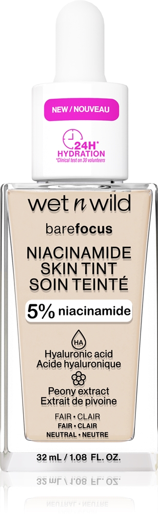 

Barefocus ниацинамидный тонирующий увлажняющий крем с легкой текстурой Wet N Wild, atspalvis fair (neutral) 32 мл