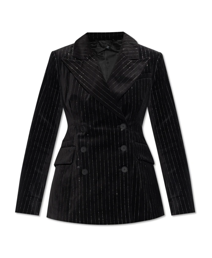 

Бархатный пиджак седьмой Allsaints, черный