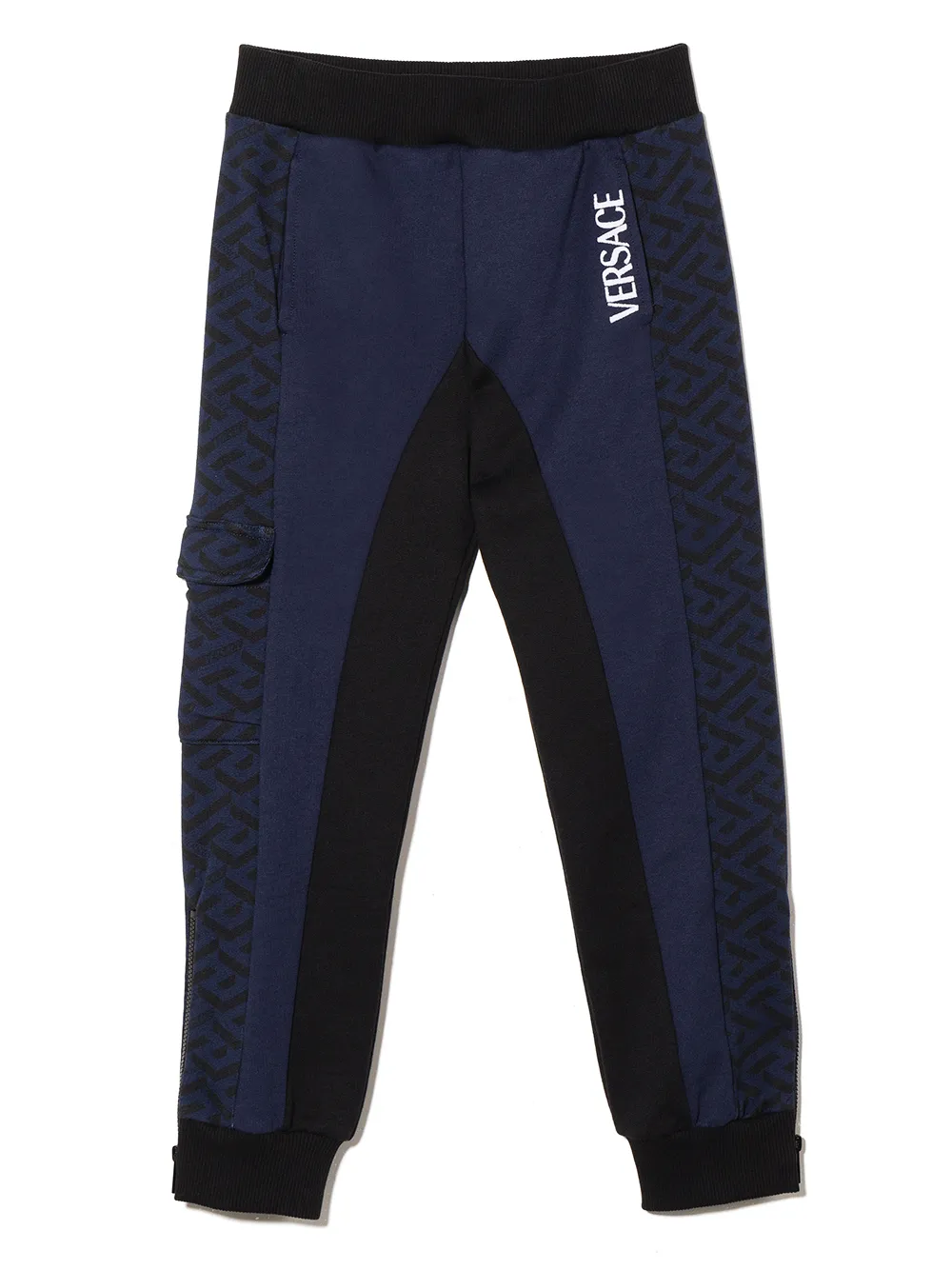 

Спортивные брюки с узором Greca Versace Kids, синий