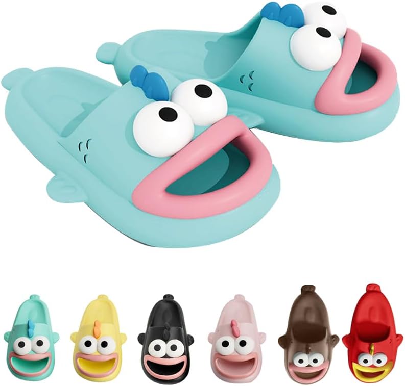 

Тапочки с язычком, шлепанцы «Рыбий облачный» для женщин и мужчин, тапочки с животными, сандалии с открытым носком, летние нескользящие пляжные тапочки для душа Tokisaki, синий