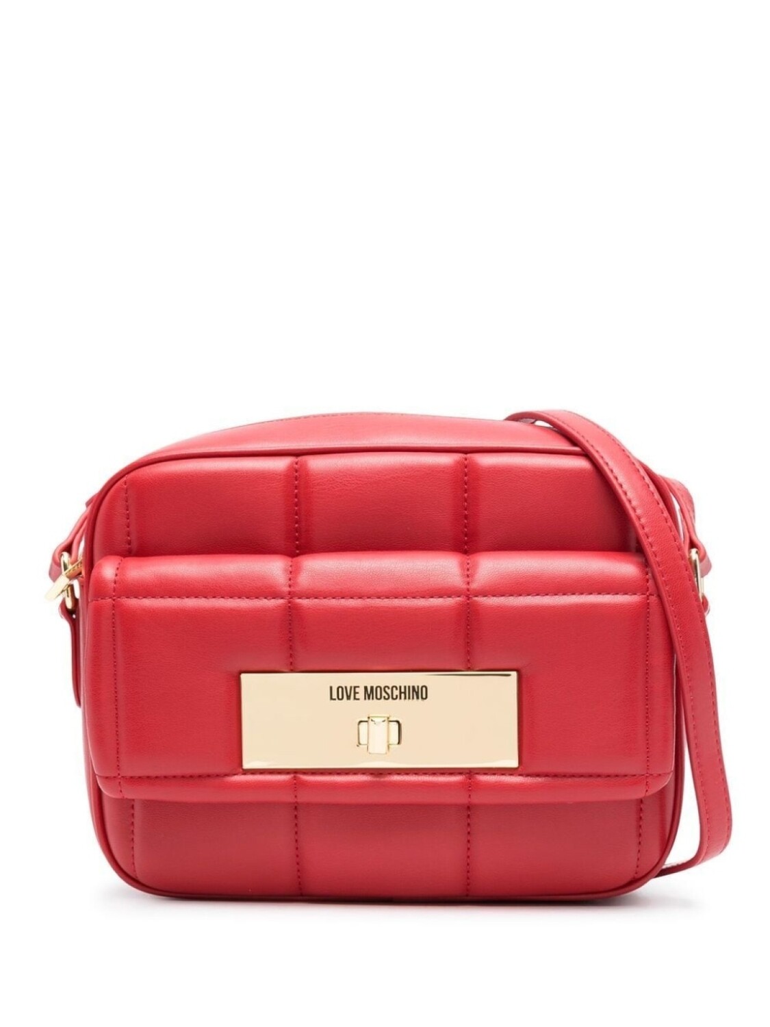 

Love Moschino стеганая сумка через плечо с логотипом, красный