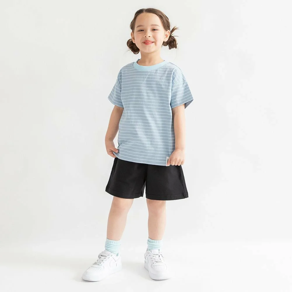 Однотонная футболка с коротким рукавом в полоску Branshes, цвет Blue Gray — фото 4