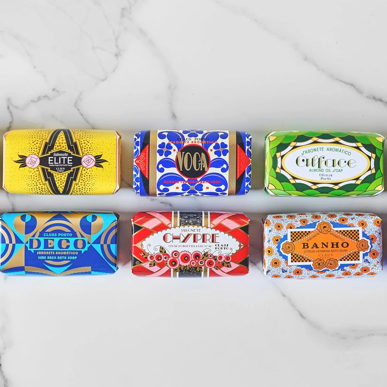Claus Porto - Deco Encens Eucaluptus Body Soap для мужчин и женщин | Освежающее, очищающее, питательное | Ручная работа, ароматное, свежее (150 г | 5,3 унции) 149.97 г (1 шт.), Blue — фото 4