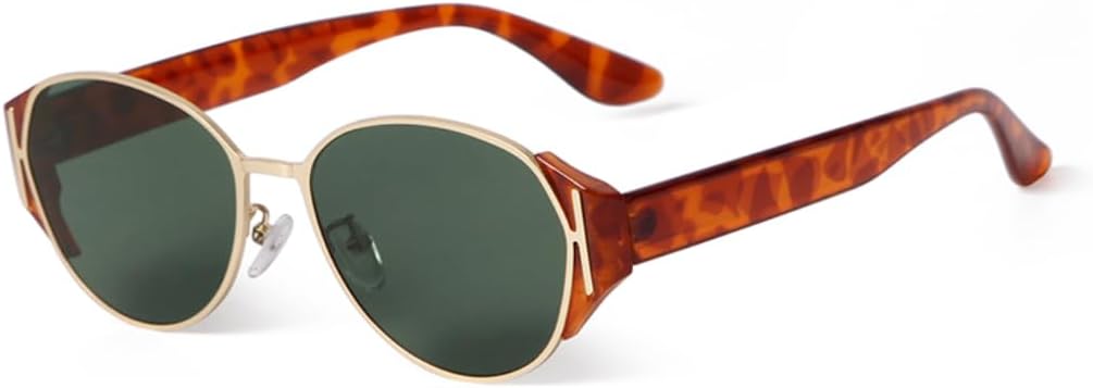 

Солнцезащитные очки с защитой UV400 | Линзы коричневого цвета с леопардовым принтом, овальная оправа с заклепками | Для женщин и мужчин, для занятий спортом на открытом воздухе и вождения DSVIGF, 05