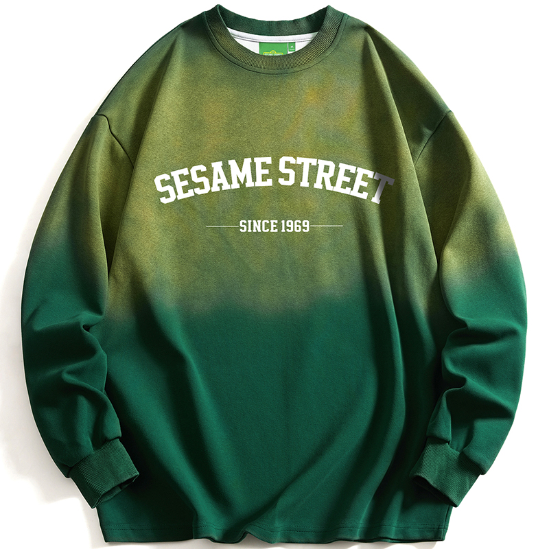 

Футболка весна-осень/утепленная на флисовой подкладке унисекс SESAME STREET, Gradient Black