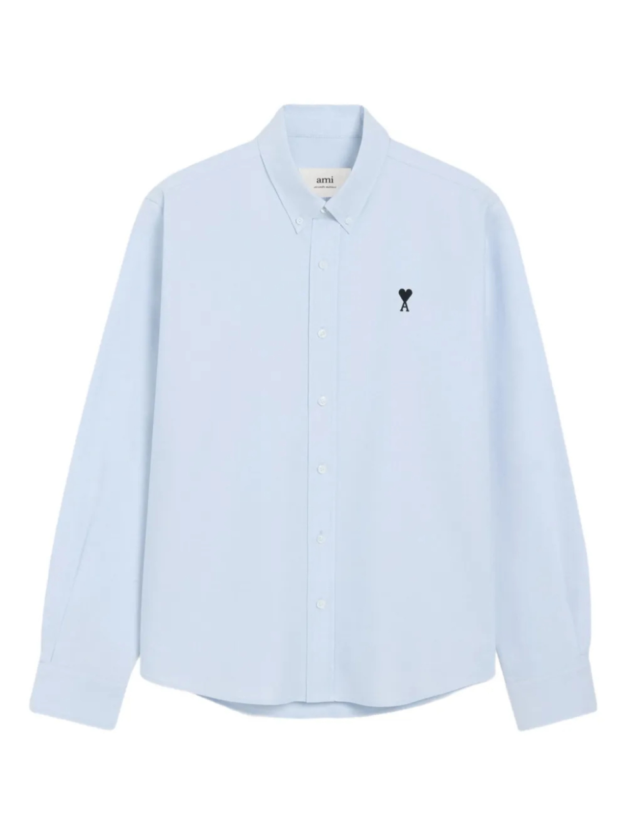 

Рубашка из хлопка на пуговицах AMI Paris, синий