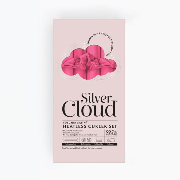 

Бигуди атласные с ионами серебра, фуксия, 1 шт. Silver Cloud Fuchsia heatless curlers