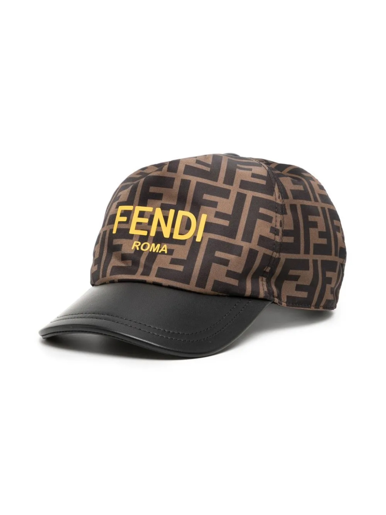 

Кепка с логотипом и узором Zucca Fendi Kids, коричневый