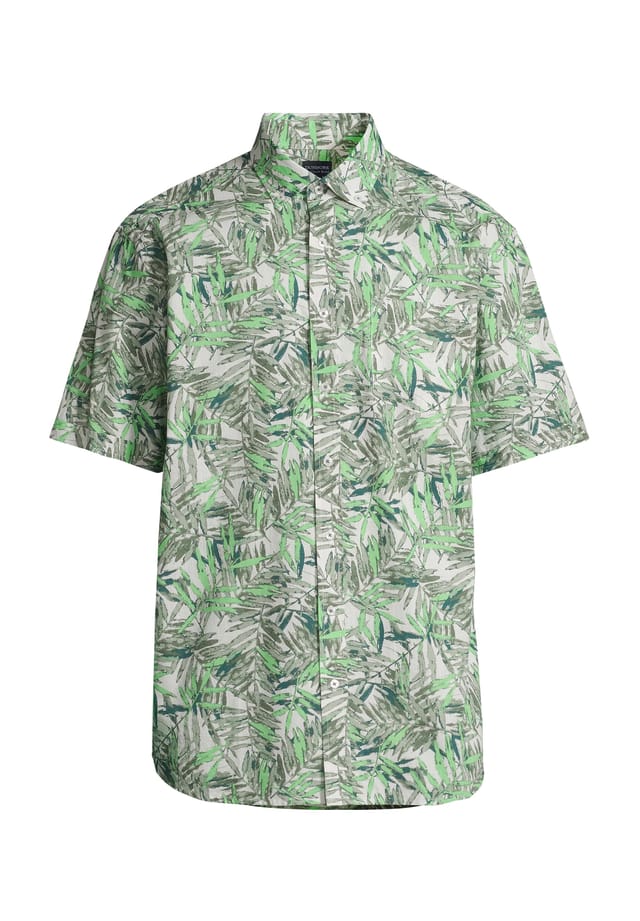 

Повседневная рубашка удобного кроя с коротким рукавом и воротником на пуговицах Dunmore, зеленый