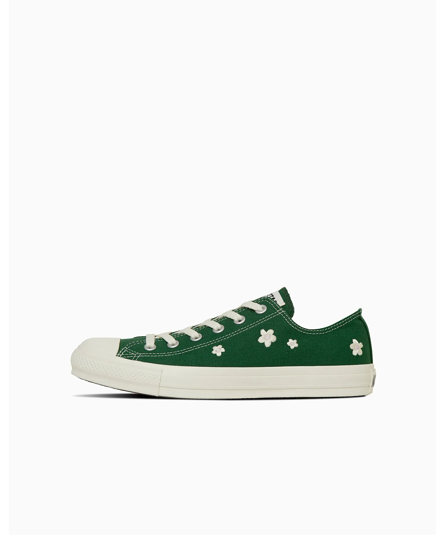 Кроссовки CONVERSE ALL STAR FLW OX с цветочным принтом зеленые