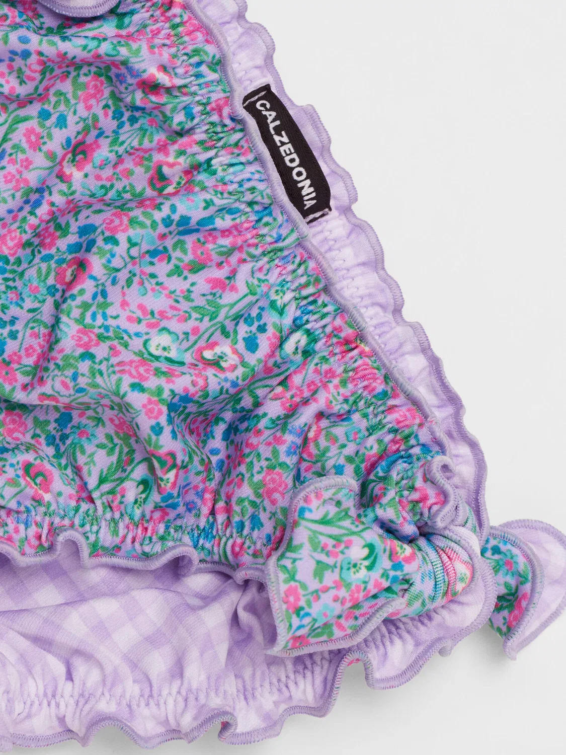 Calzedonia Бикини Floral Vichy лавандового цвета — фото 4