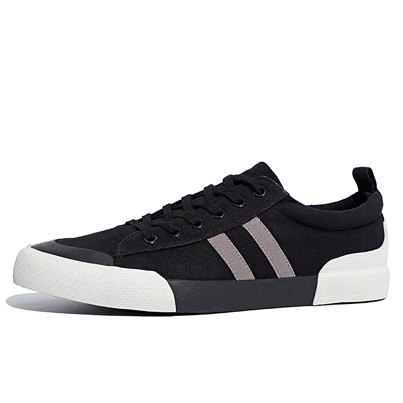 

Низкие кеды из холста мужские черные Baoda, черно-белые