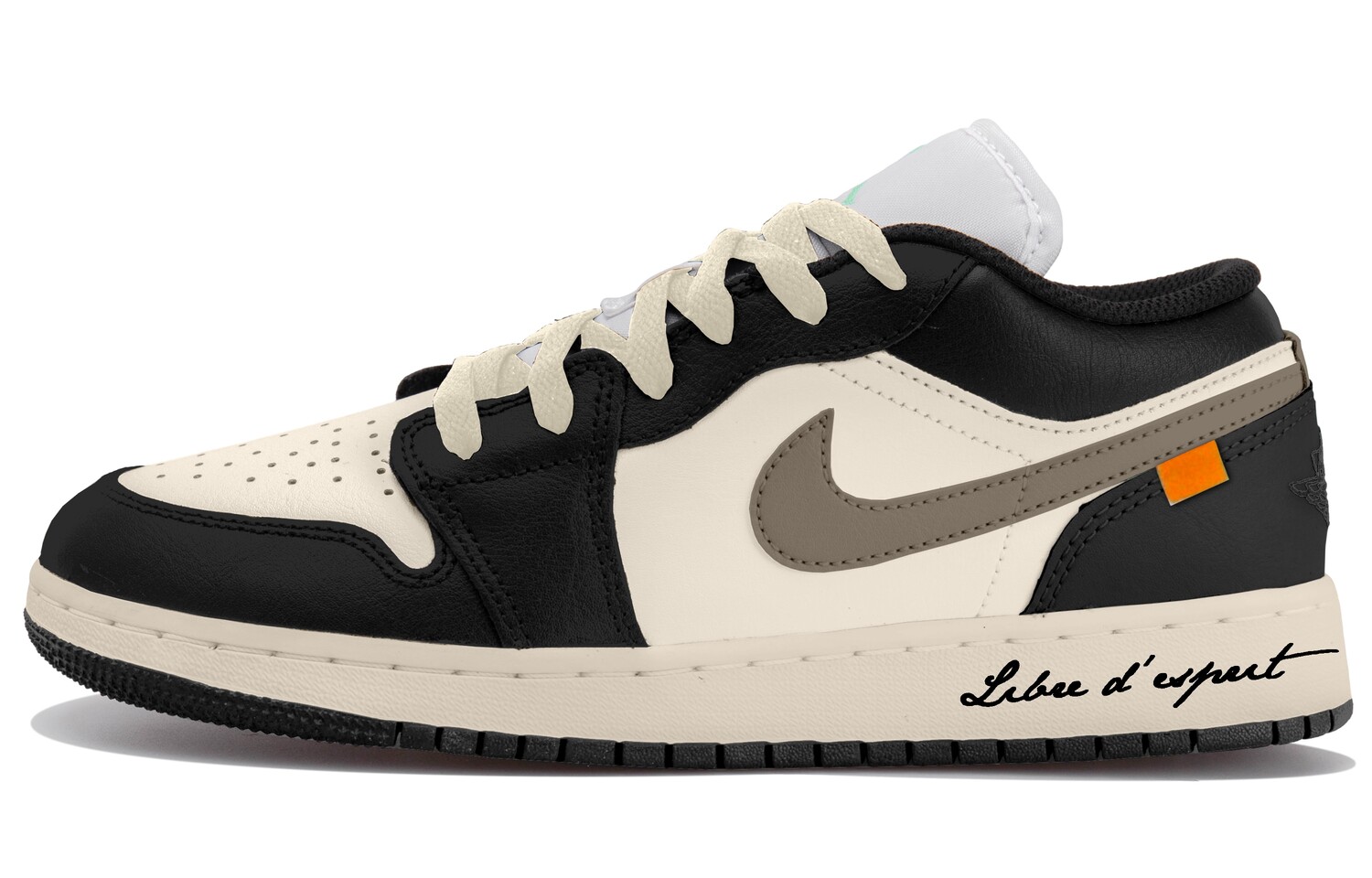 

Кроссовки Air 1 Jordan, черный/бежевый