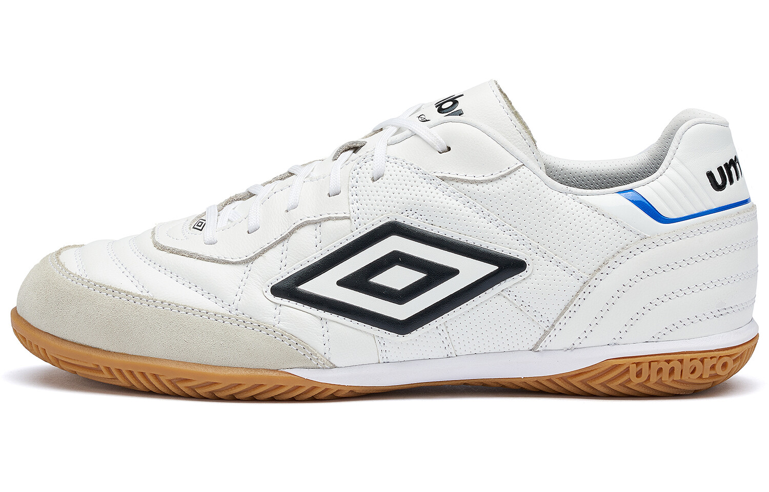 

Футбольные бутсы мужские низкие белые/черные/королевские синие Umbro