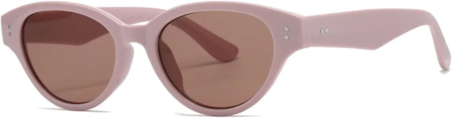 

Винтажные женские солнцезащитные очки «кошачий глаз» для женщин и мужчин. Популярный тренд класса люкс в стиле панк с заклепками и защитой от УФ-излучения TYUVIVO, Pink Tea