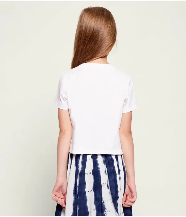 Футболка cropped fit Guess, белый — фото 3