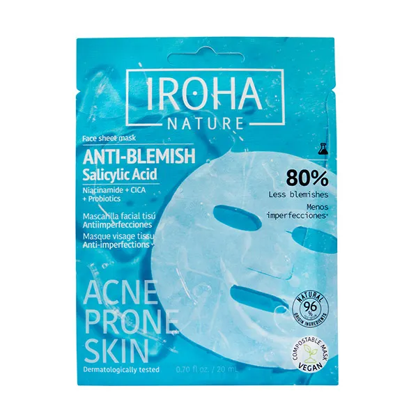 

Маска против прыщей с салициловой кислотой Anti-Blemish Salicylic Acid Iroha Nature