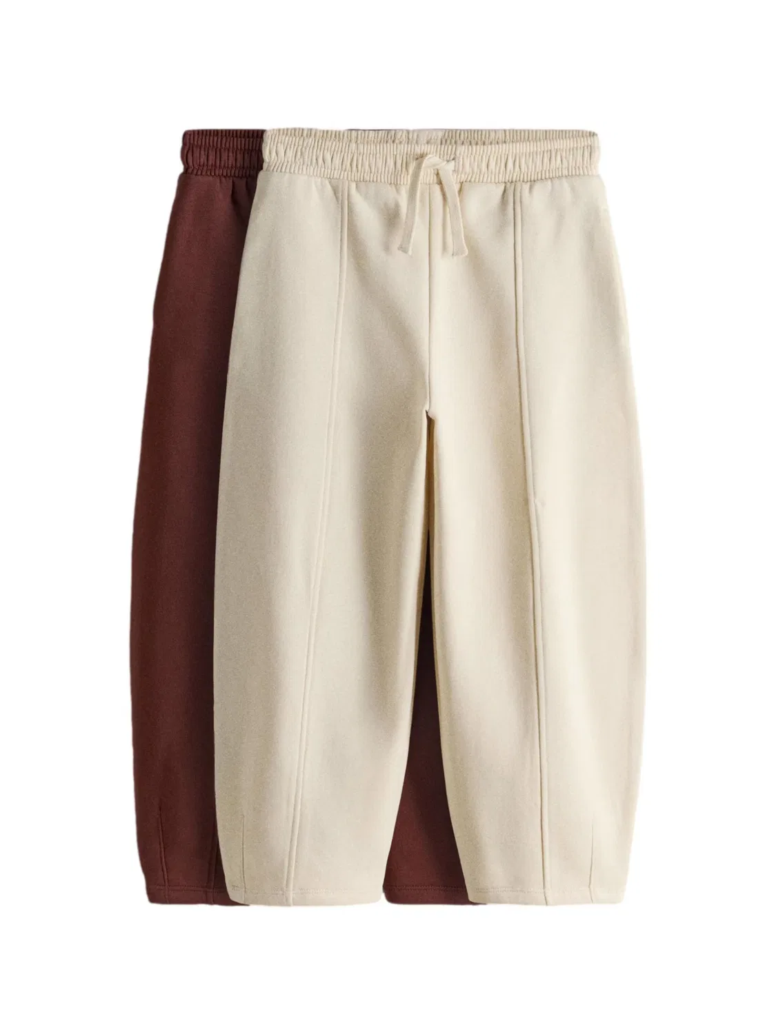 Бочкообразные штаны The Set, Ecru/Brown