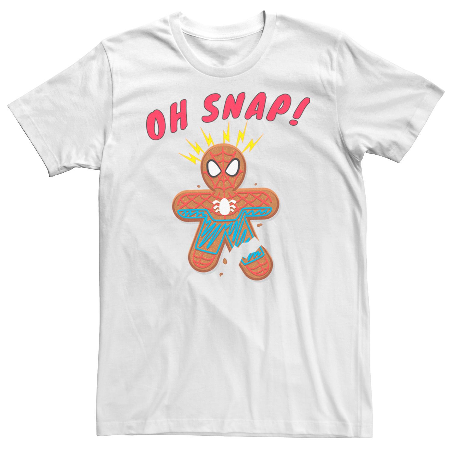 

Мужская футболка с рисунком Marvel Spider-Man Oh Snap Gingerbread Cookie