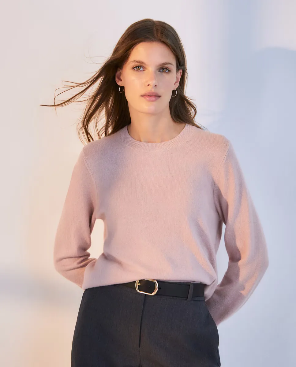 

Женский свитер с круглым вырезом из 100% кашемира Woman El Corte Inglés, цвет Rosa Claro
