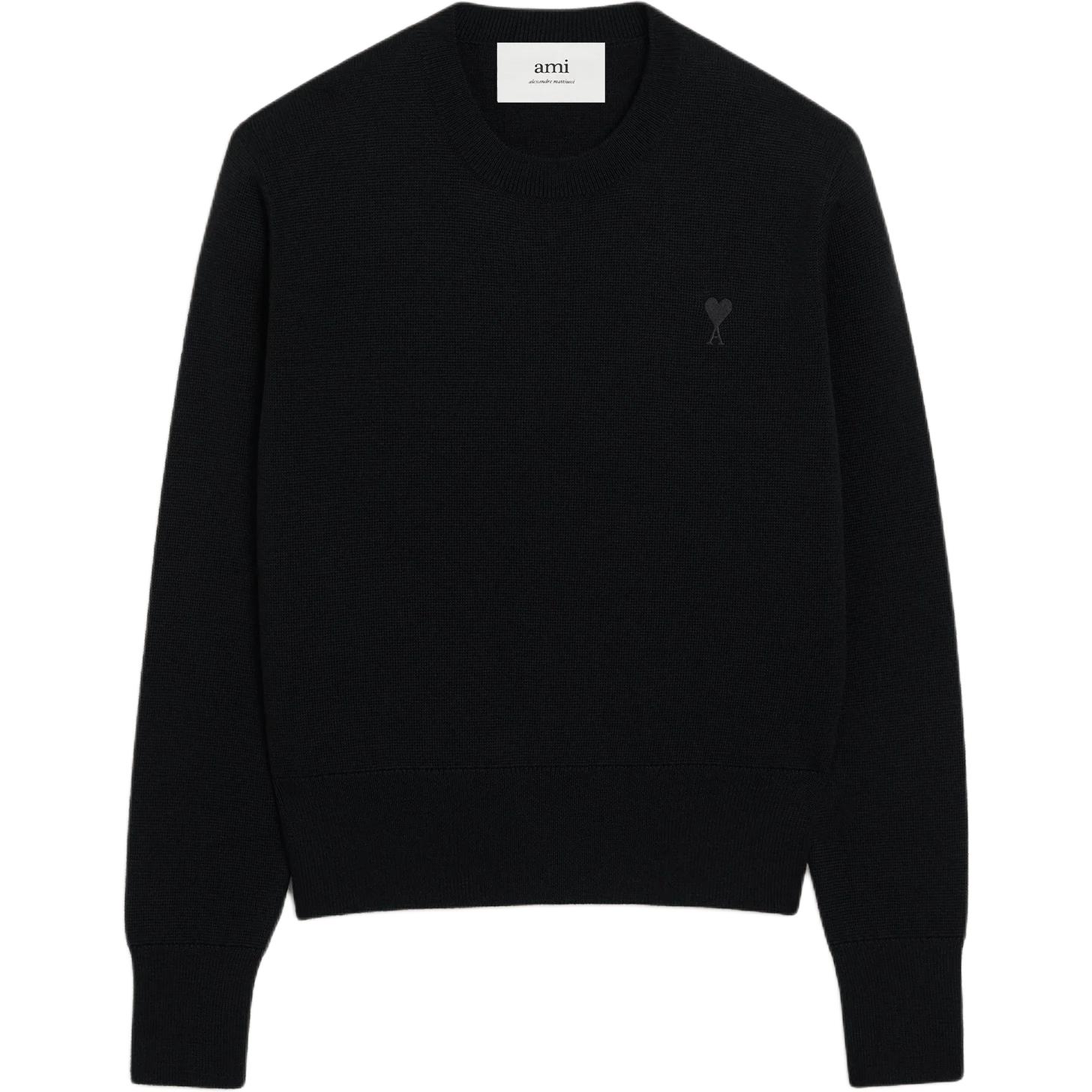 

Ami Paris Ami De Coeur шерстяной свитер с круглым вырезом AMIPARIS, черный