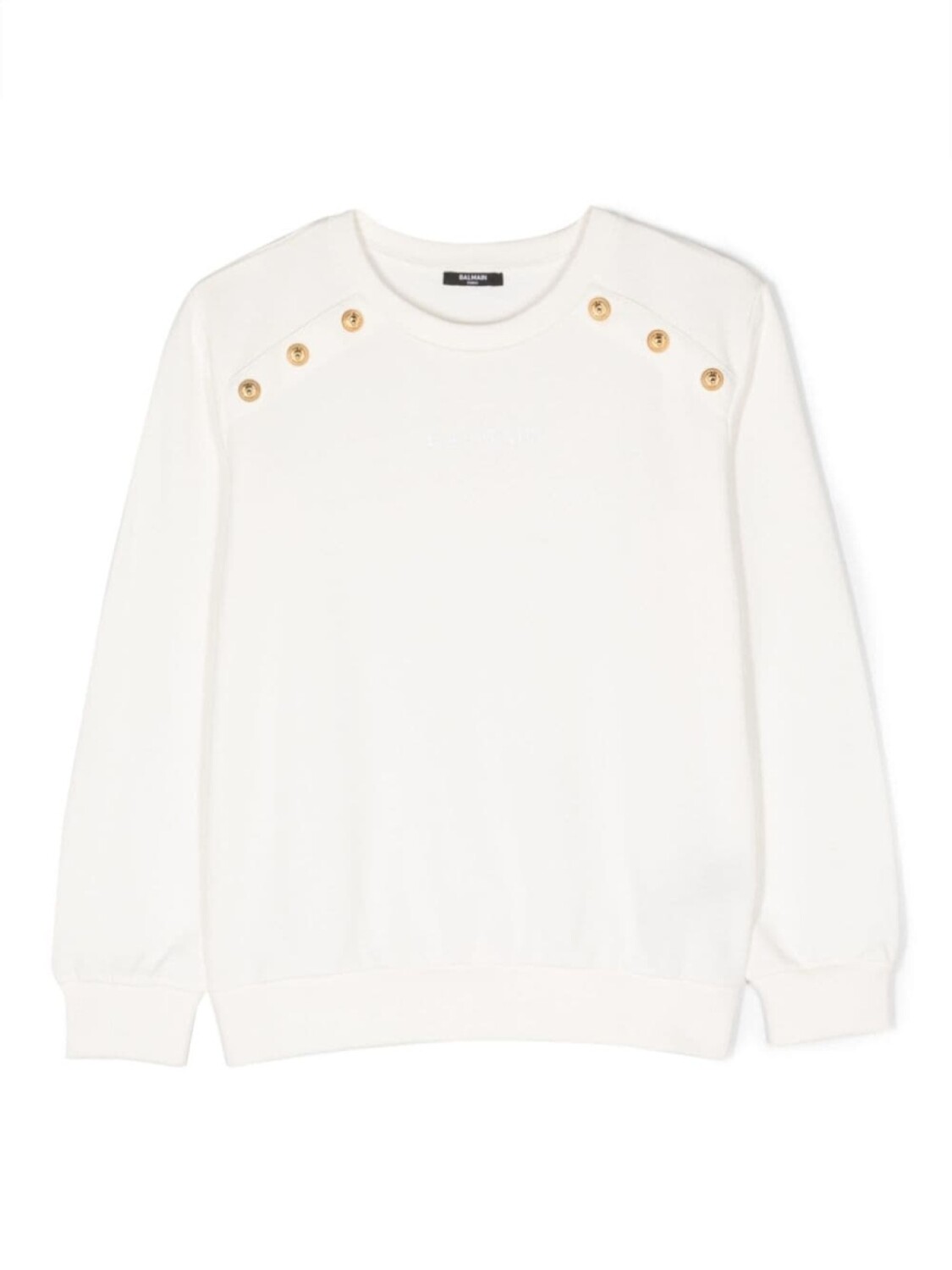 

Balmain Kids хлопковая толстовка с логотипом, белый