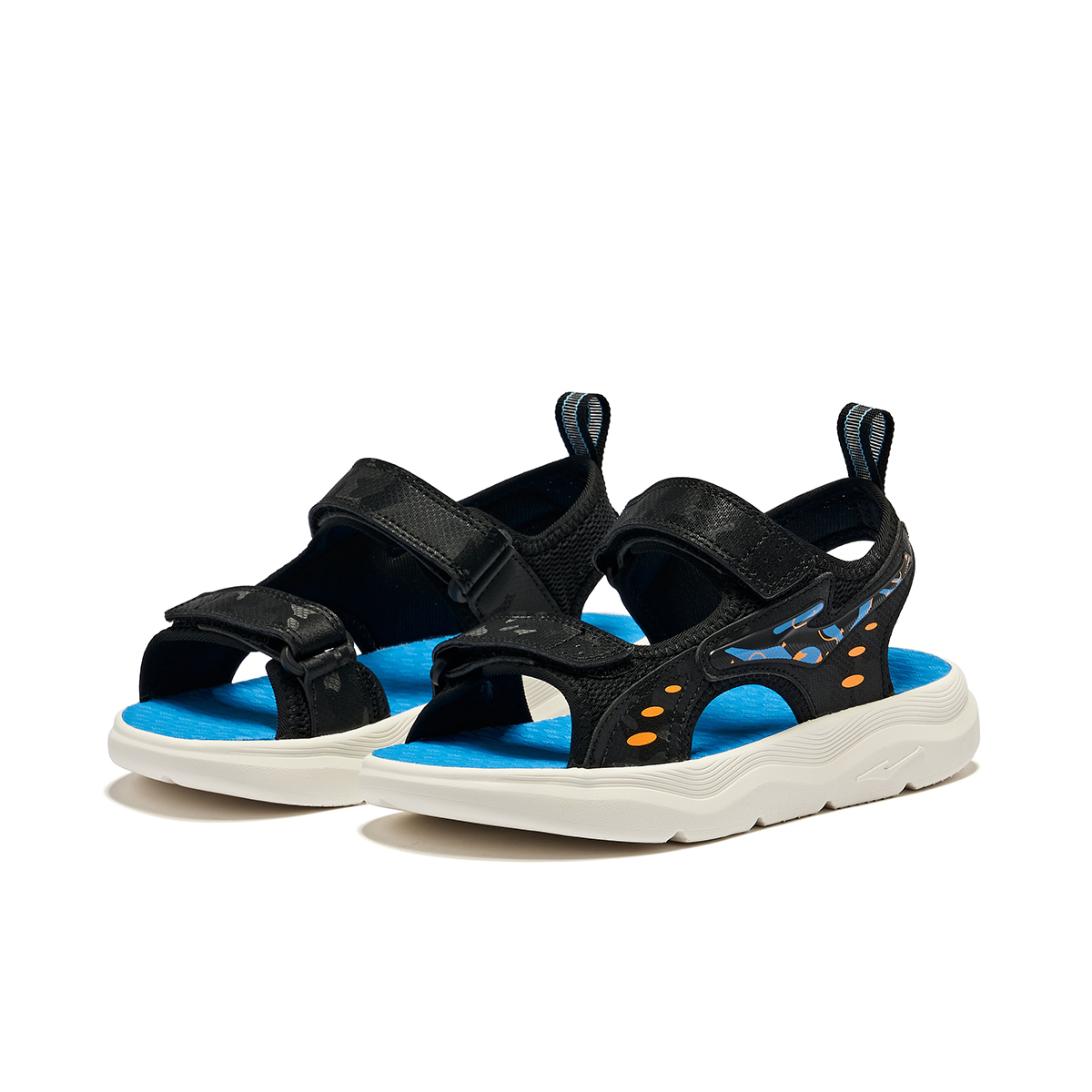 ERKE KIDS Сандалии Mist Tide Slip Resistant, Abrasion Resistant, Breathable Low Top Sandal Positive Black/beach Blue Kids' — фото 3