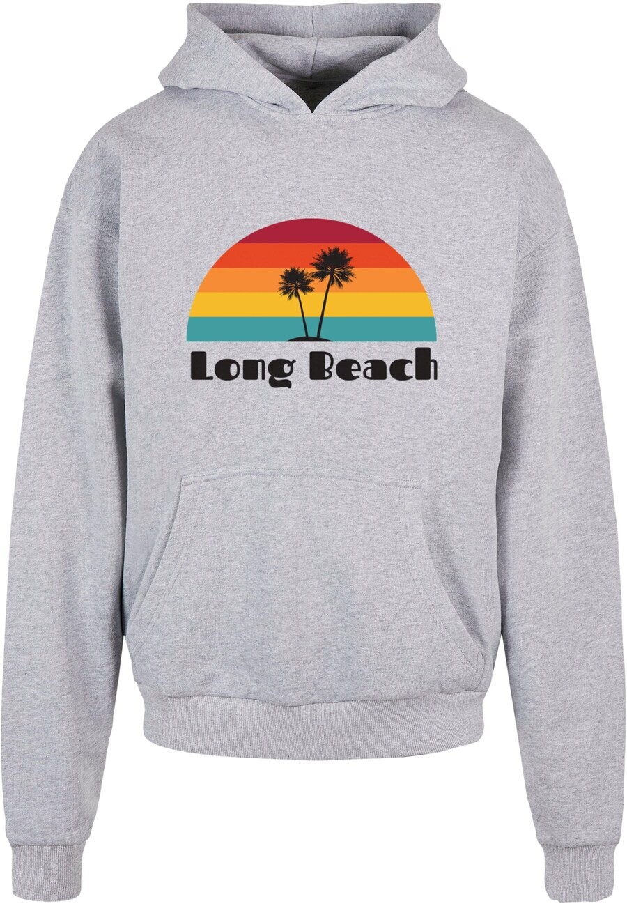 

Толстовка с капюшоном Merchcode Sweatshirt Long Beach, пятнистый серый