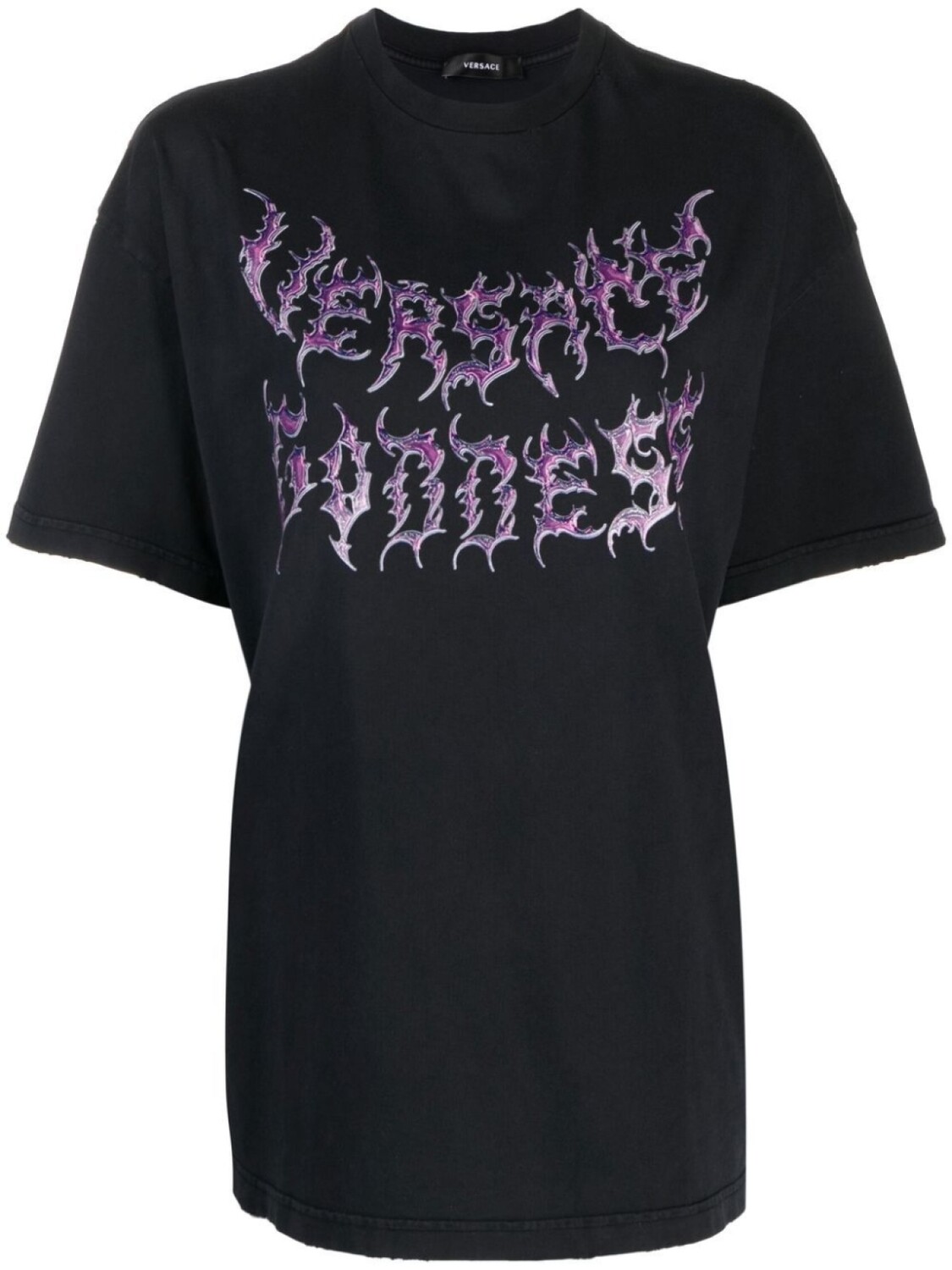

Versace logo-print cotton T-shirt, черный
