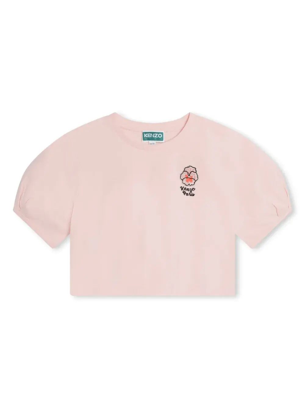 

Футболка с нашивкой-логотипом Kenzo Kids, розовый