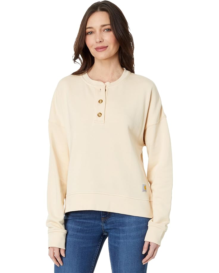 

Толстовка Carhartt Loose Fit Midweight French Terry Henley Sweatshirt, цвет Stone Ash