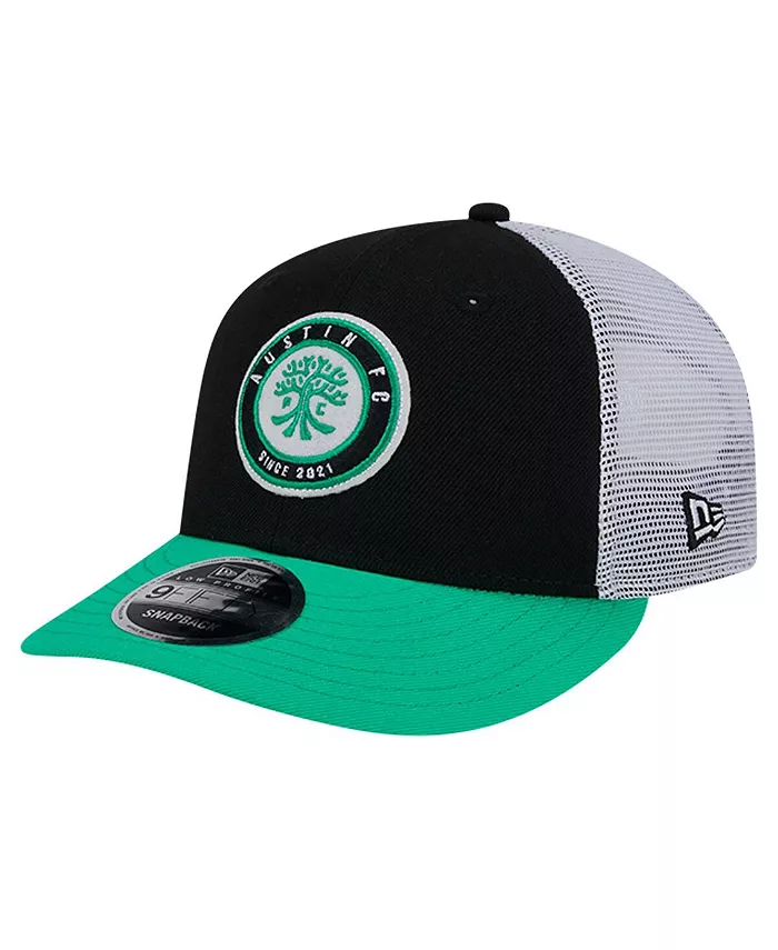 

Мужская черная кепка Austin FC Throwback Trucker Low Profile 9FIFTY Snapback New Era