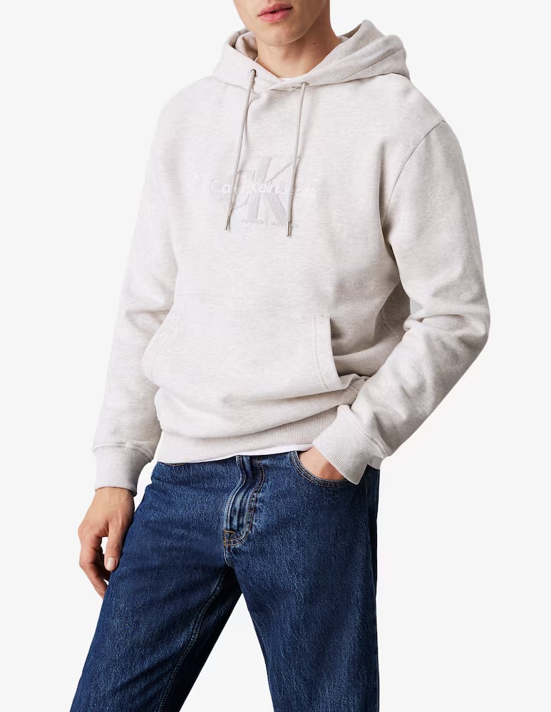 

Худи синель с логотипом Calvin Klein Jeans, серый