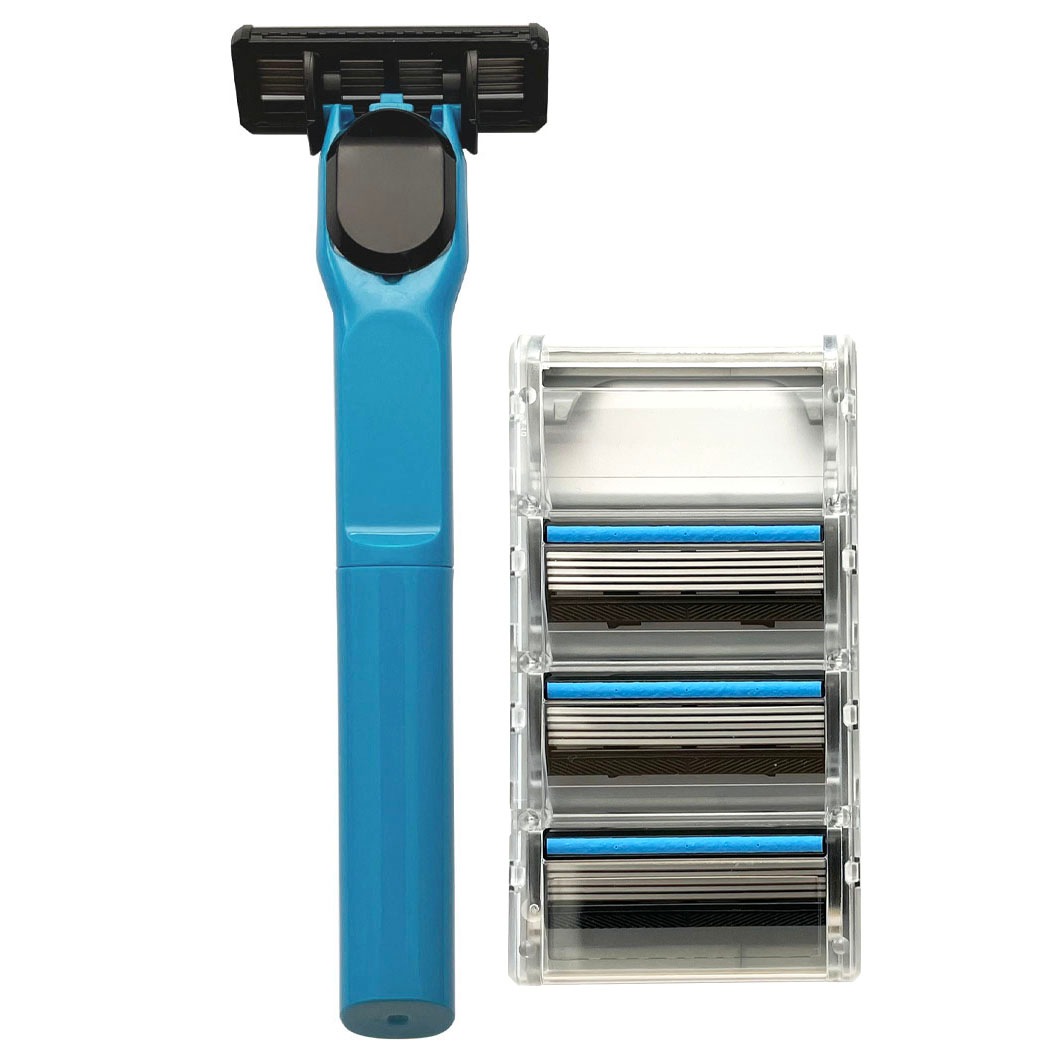 

Бритва set: designgriff mit 4 klingen Shavemebaby, blau, количество 1 шт.