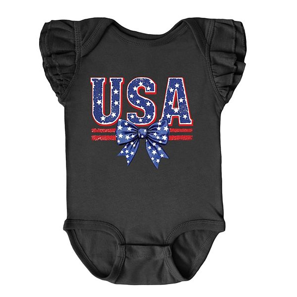 Боди с рукавами-фонариками и бантом Coquette usa The Juniper Shop, Black