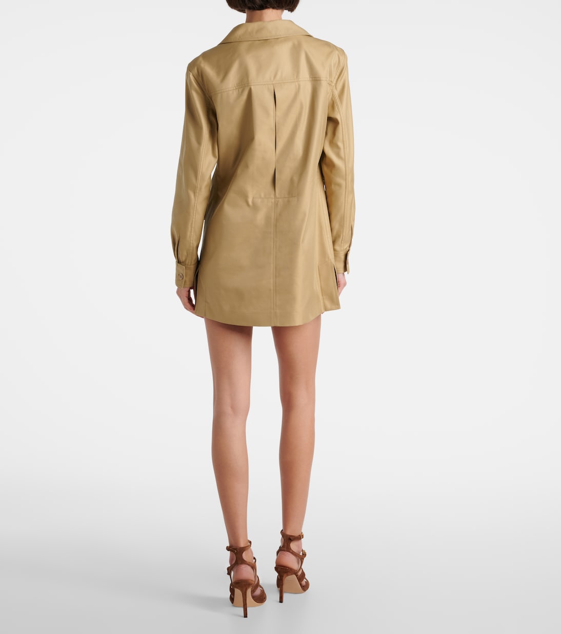 Футболка сафари из хлопка и шелка Tom Ford, Pale Sage — фото 3
